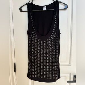 Vero Moda black tank top with black studs-Size small